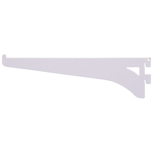 Prosource Heavy-Duty and Single Track Shelf Bracket, 62 lb/Pair, 8 in L, 2-3/8 in H, Steel, White 25217PHL-PS - main