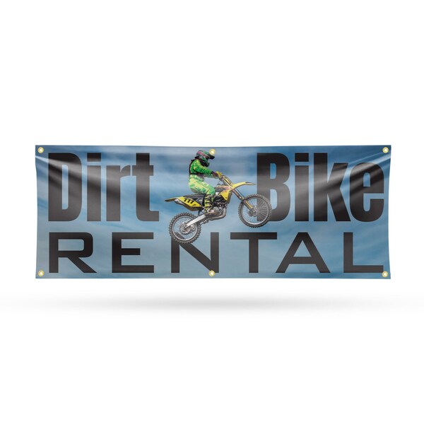 Signmission Dirt Bike Rental, 24 Inch x 72 Inch, Vinyl Banner B-72-30545 - main