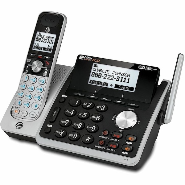 At&T Cordless Phone, 2-Line, Dual CID/Call Waiting ATTTL88102 - main