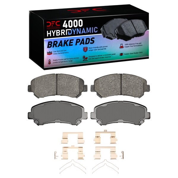 Dynamic Friction Co DFC HybriDynamic Brake Pads Hrdwr Kit 4000-1374-01 - main