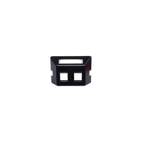 Hubbell Premise Wiring 2-PORT FACEPLATE UNLOADED, FOR MODULAR FURNITURE, BLACK FP2BK - main