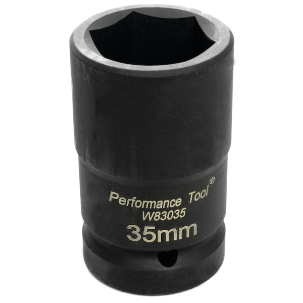 Performance Tool 1 in. Dr. Budd Wheel Socket, 35mm Metric, Chrome Moly, Truck W83035 - main
