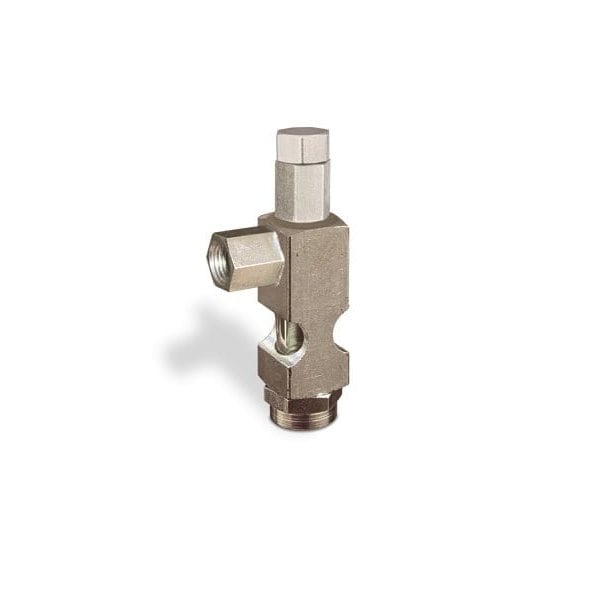 Oil-Rite Angle Sight Feed Valve w/1/8in. Inlet, Solid Gskt - Tamperprf, 1/8in. Female NPT, 1/8in. Female NPT B1628-111B2TW - main