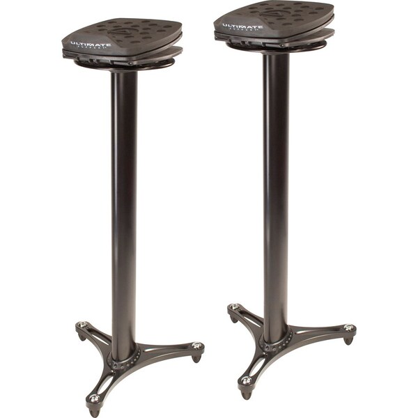 Ultimate Support MS Series Professional Column Studio Monitor Stand with Adjustable Angle and Axis, Acoustic Foam Pl MS100B - main