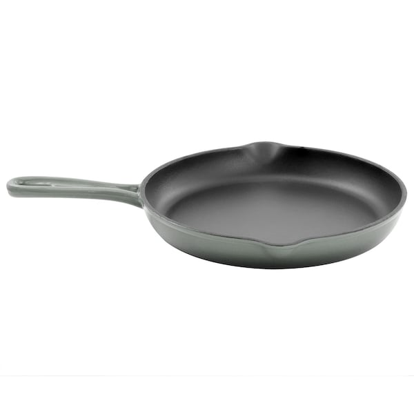 Megachef Round 10.25 Inch Enameled Cast Iron Skillet in Gradient Gray 750124523M - main