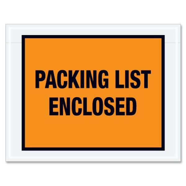 Zoro Select Packing List Envelopes, Orange, PK1000 PL22 - main