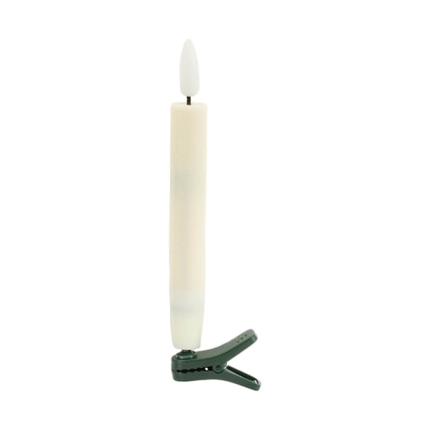 Homeroots Set of Ten Beige Flameless Clip-On Christmas Taper Candles, 10PK 633849 - main