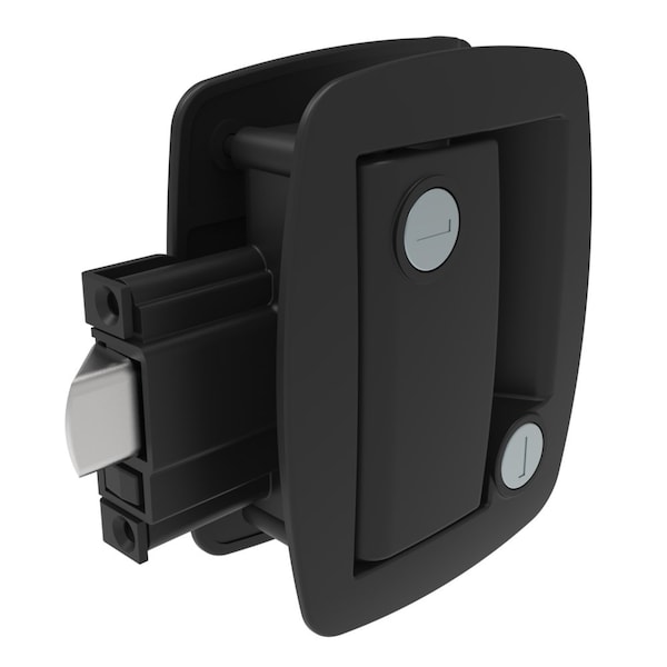 Southco Entry Door Latch, Key Locking, Zinc Alloy, Powder Coat, Black R3-10-311-50 - main