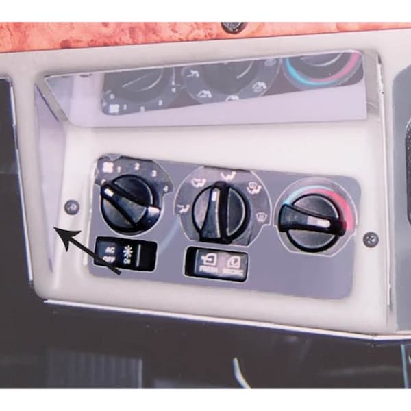 Ilc Replacement For Peterbilt 378 Year 2003 Stainless Steel Ac/Heater Trim Piece Driver Side WZ-EL0C-E - main