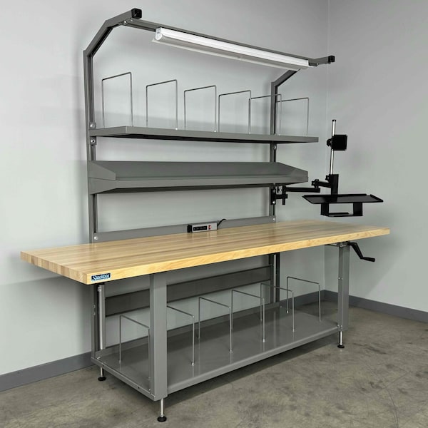 Stackbin Hand Crank Packing Work Bench, 96"W, 1000l 4-8XPACK-3M-BK - main