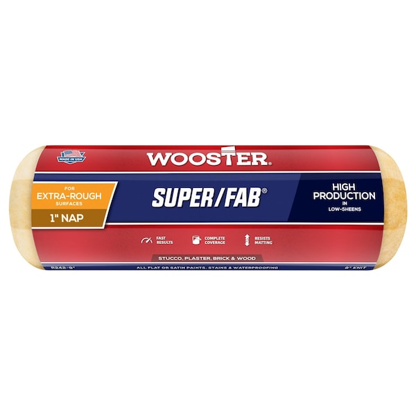Wooster 1in. Nap Super-Fab Roller Covers R242-9 71497632692 - main