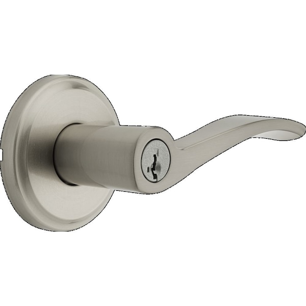 Kwikset Sedona Lever Entry Door Lock SmartKey with 6AL Latch and RCS Strike Satin Nickel Finish 740SEL-15S - main