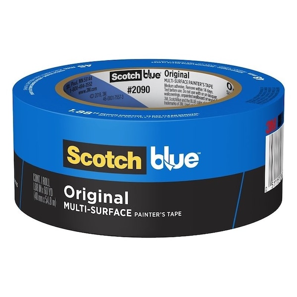Scotch 209048A Painter's Tape, 60 yd L, 188 in W, Crepe Paper Backing, Blue 2090-48AP - main