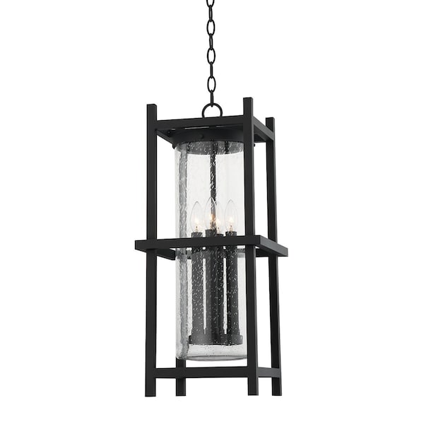 Troy Lighting Carlo 4 Light Lantern 11 In. Textured Black F7526-TBK - main