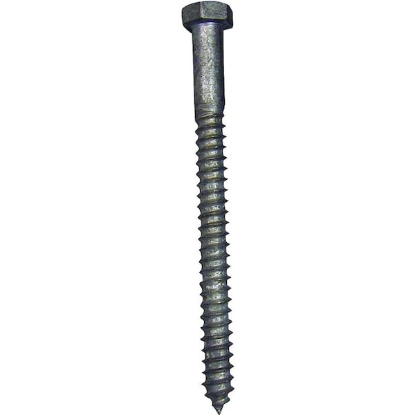 Midwest Fastener Lag Screw, 1/2 in, 6 in, Galvanized Hex Hex Drive 05600 - main