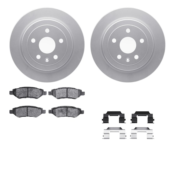 Dynamic Friction Co DFC GEOSPEC Coated Rotors with 5000 Brake Pads - Ceramic and Hardware 4512-46092 - main