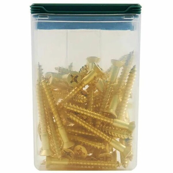 Dottie Wood Screw, #12, 2 in, Plain Brass Flat Head Phillips Drive, 50 PK PHFWB122 - main