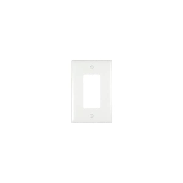 Pass & Seymour TradeMaster Wallplate, 5.06 in L, 3.31 in W, 1 -Gang, Nylon, White TPJ26W - main