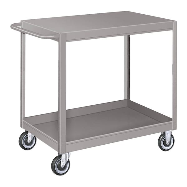 Pucel Flat Top Service Cart, 18 in W x 36 in D x 36 in H, 2 Shelves, Gray SCF-1836-2-C5 - main