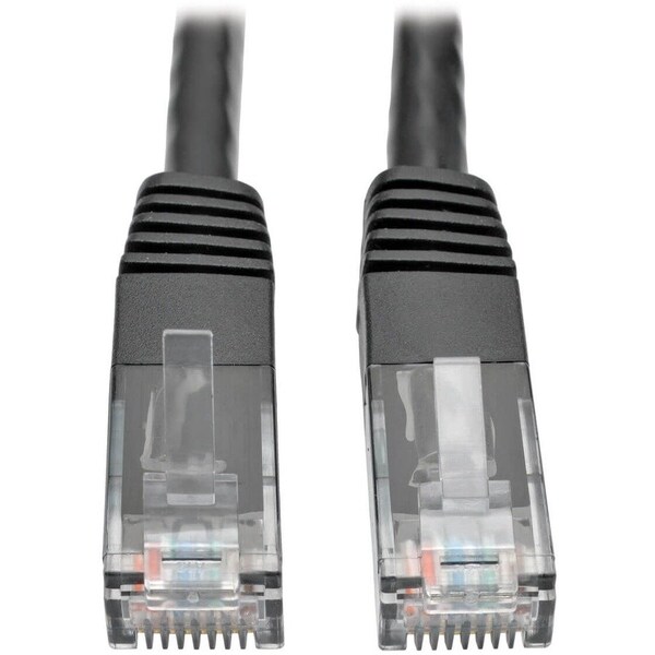 Eaton Tripp Lite Series Cat6 Gigabit Molded UTP Ethernet Cable RJ45 M/M, PoE, Black, 10 ft. 3.05 m N200-010-BK - main