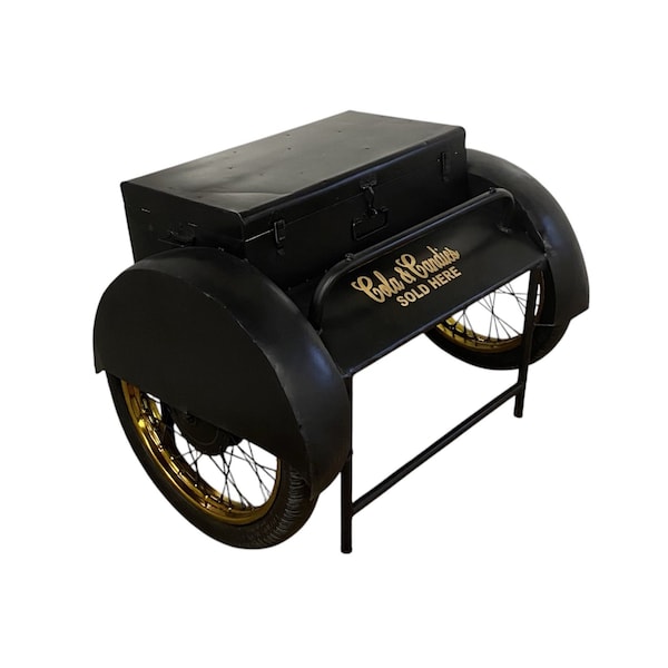 Homeroots Black Old Time Delivery Box Table With Storage 388442 - main