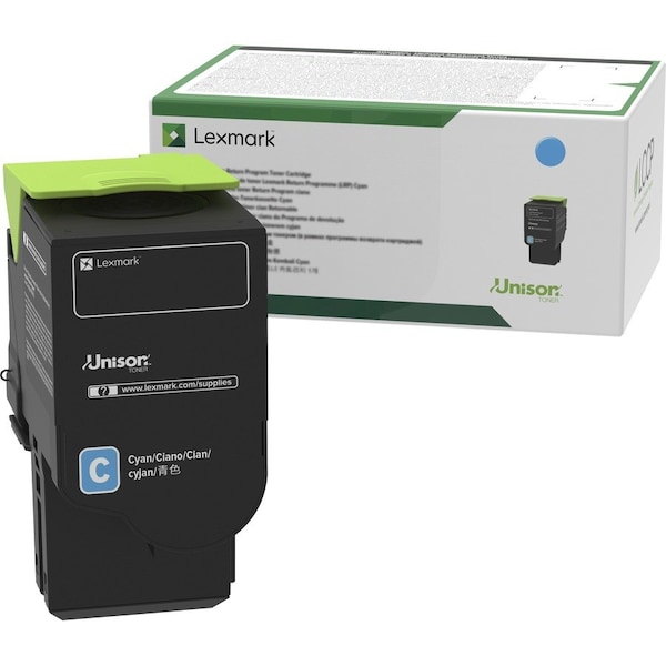 Lexmark Return Program Toner, 1,400 Page-Yield, Cyan 78C10C0 - main