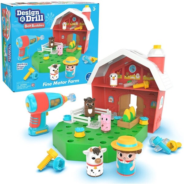 Educational Insights Design & Drill Bolt Buddies Barn 4134 - main