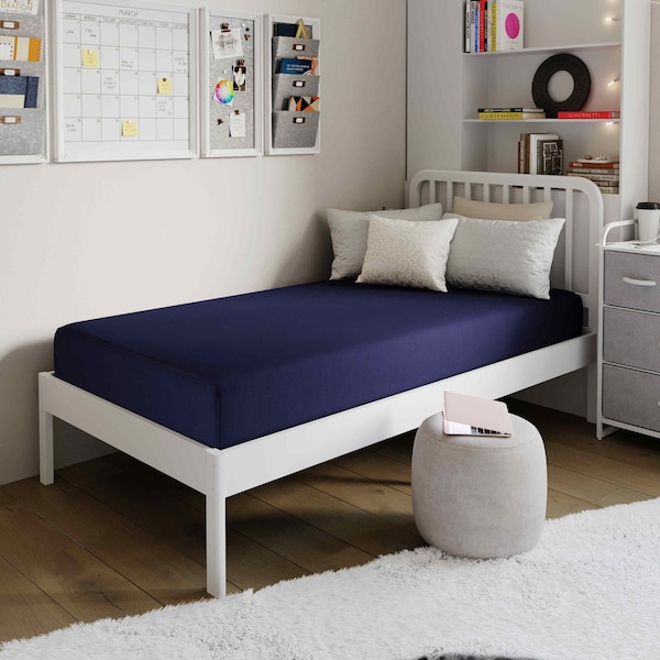 Flash Furniture Irvine Liquid-Resistant Memory Foam 8 Inch Twin Mattress w/Removable Cover w/Zipper in Blue CL-MF-LR-TWIN-GG - main