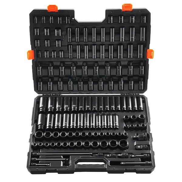 Vevor 19 Pcs Impact Socket Set 1/2 Inch Drive 3/8 inch to 1-1/2 inch Deep Length, 19PK 40CR - main