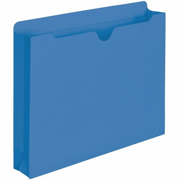 Smead File Jackets, 2-Ply Tab and 2" Accordion Expansion, Letter, 11 Pt, Blue, 50/Box 75562 - main