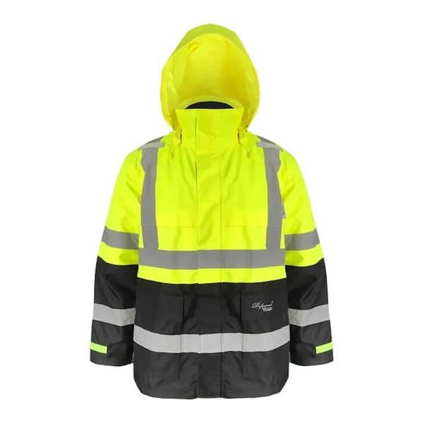 Viking 3-in-1 Tri-Zone Jacket, 300D TrilobalRipstop, Class 3 Type R, HI-Viz Green, S D6435JG-S - main