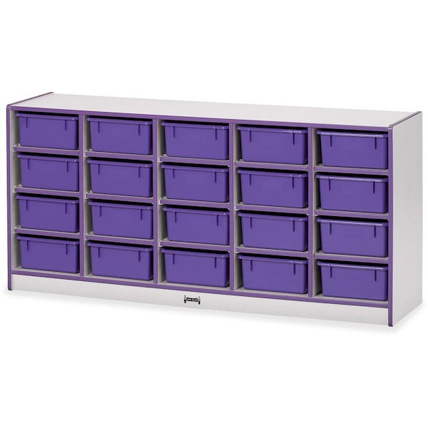 Jonti-Craft Rainbow Accents 20 Tub Mobile Storage, with Tubs, Purple 4021JCWW004 - main