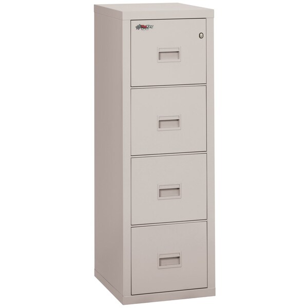 Fireking 4 Drawer, 1 Hr Fire & impact rated, 22" depth, Ltr/Lgl Platinum 4R1822-CPL - main