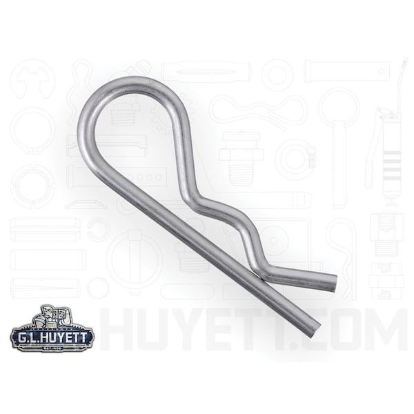 Huyett Bridge Pin, 316 SS, 0.094 in Wire Dia x 1.625 in L x 0.380 in Inside Eye Dia x Fits 1/4 in BPS6-203 - main
