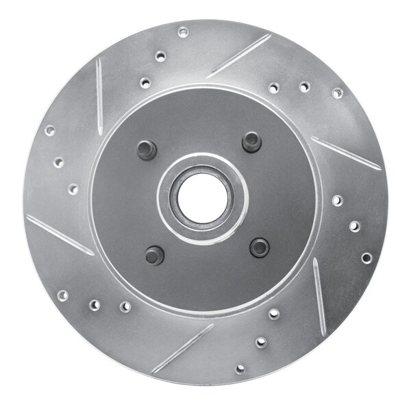 Dynamic Friction Co DFC Brake Rotor - Drilled and Slotted - Silver 631-54026L - main