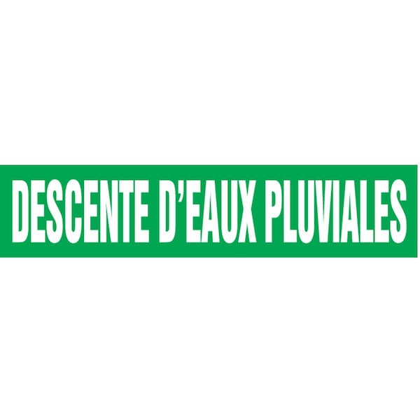 Accuform FRENCH PIPE MARKER DESCENTE D ft EAUX CRPK596STC - main