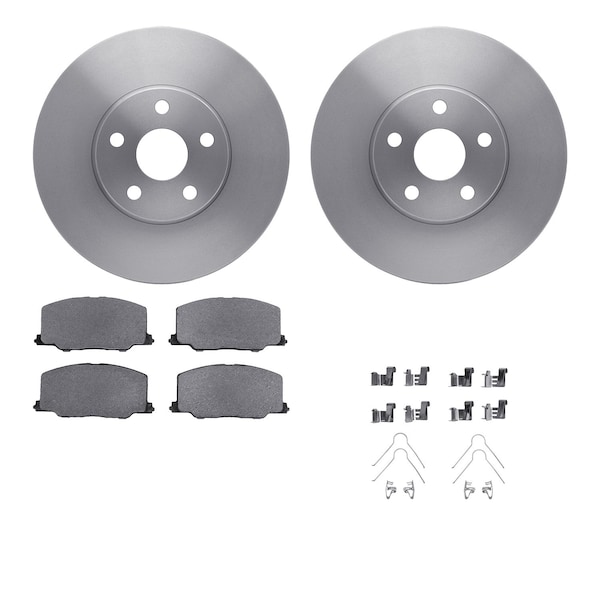 Dynamic Friction Co DFC Brake Rotor with 5000 Brake Pads and Hardware Kit 6512-76275 - main