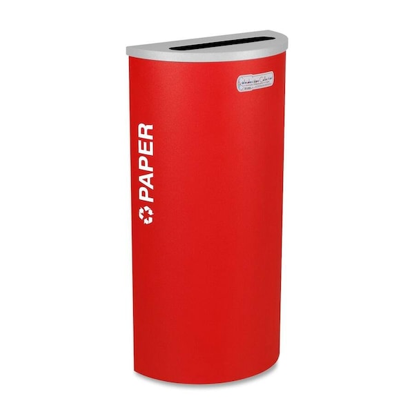 Ex-Cell Kaiser 8-Gal. Half-Round Receptacle - Paper decal, Red RC-KDHR-P RBX - main