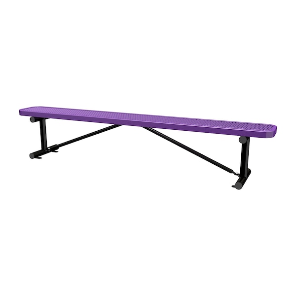 Leisure Craft Bench w/o Back, Surfce Mount, 8ft., Purple B8XPSM-PURPLE - main