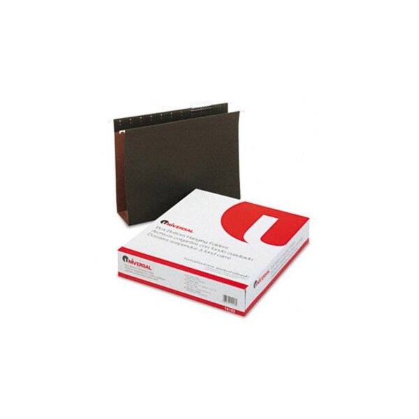 Universal 3" Box Bottom Pressboard Hanging Folder, Letter, Standard Green, 25/Box 14143 - main