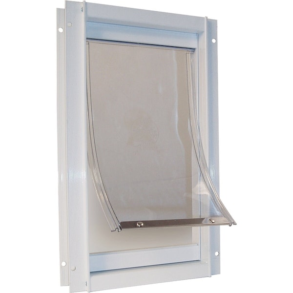 Ideal Pet 7'' x 11-1/4'' Medium Aluminum White Pet Door DPDM - main