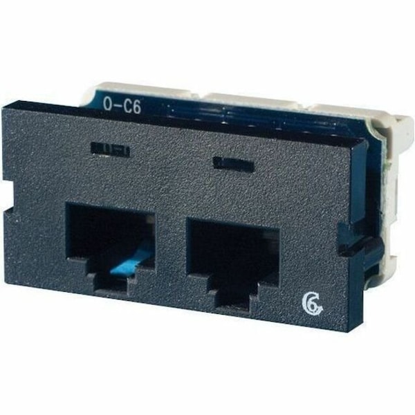 Ortronics 2-PORT MOD JACK 110 8W8P UTP, T568A/B CAT6 CLARITY 6, SERIES II BLACK S22600-00 - main