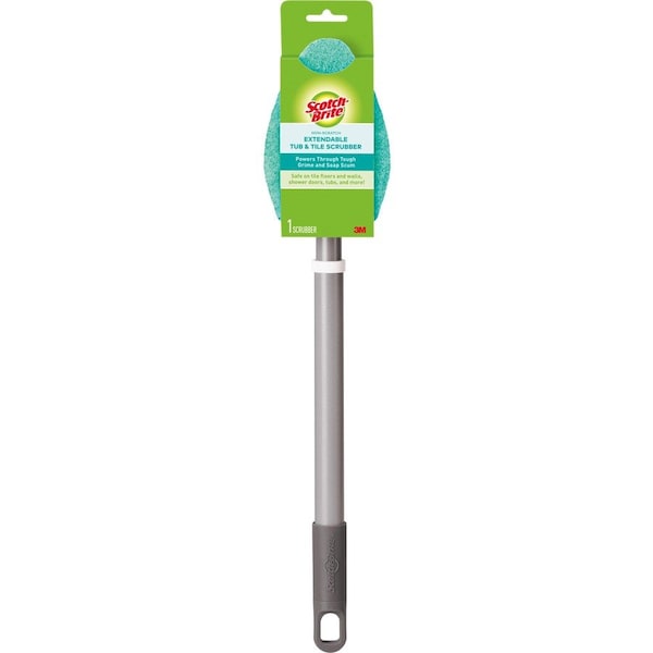 Scotch-Brite Shower Scrubber, 19 in L, 3 in W, TealWhite 549X-4 - main