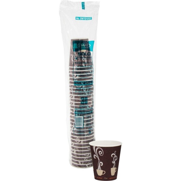 Solo ThermoGuard Double Walled Paper Hot Cups, 12 oz, 30PK DWTG12ST - main