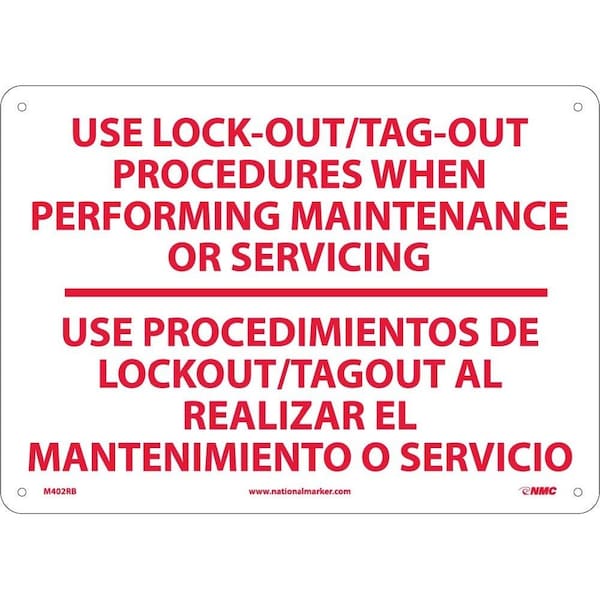 Nmc Use Lock-Out/Tag-Out Procedures Sign - Bilingual M402RB - main