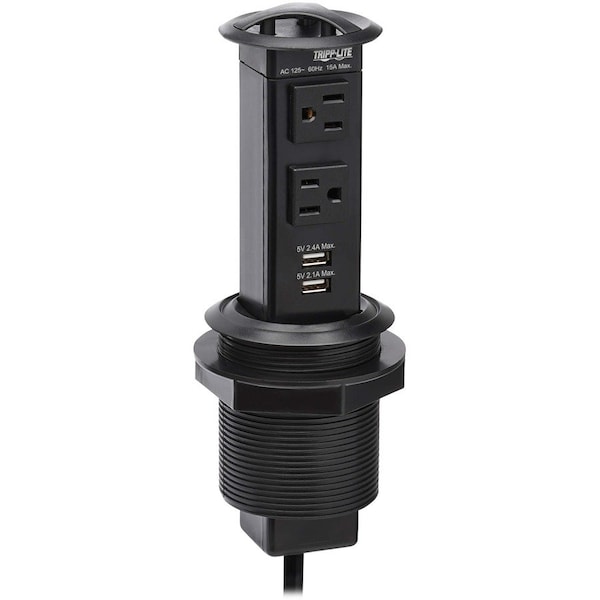 Tripp Lite Charging Dock, Black, 2 Outlet, 6 ft PS22POPAM - main