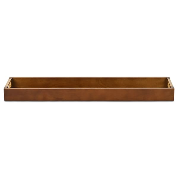 Homeroots 24in Brown Solid Wood Handmade Vanity Tray With Handles 713540 - main