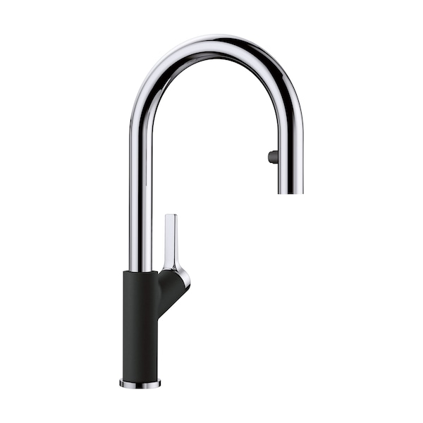 Blanco Urbena Pull-Down 1.5 GPM, Chrome/Coal Black 526398 - main