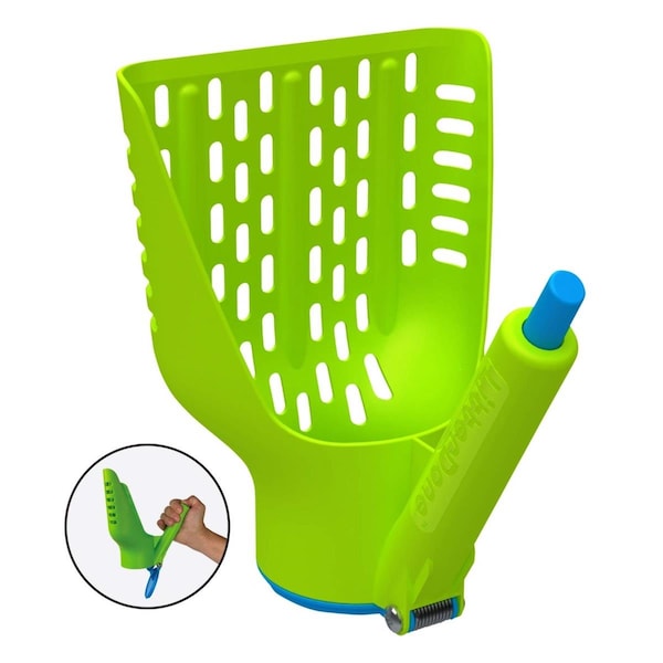 Chagrinovations Duke N Boots Litter Scoop & Release, Green & Blue 108704 - main