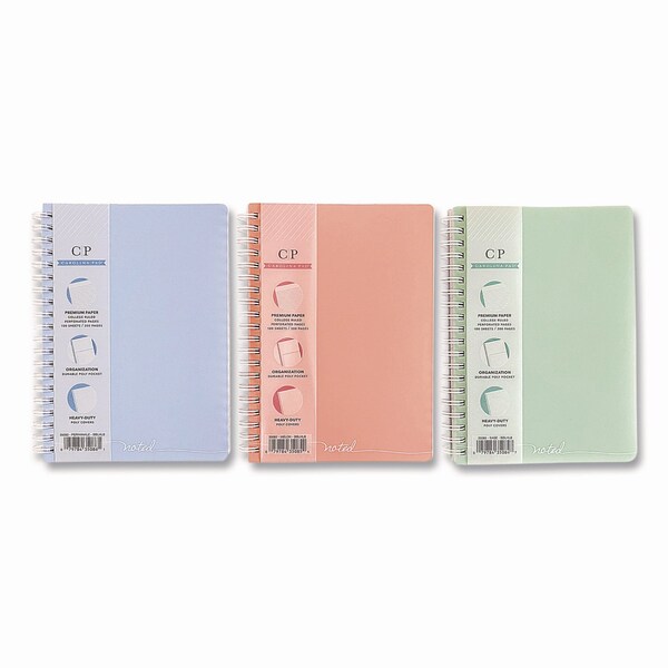 Carolina Pad Noted Personal Notebook, Medium/College Rule, Randomly Assorted Cover Color, 100 7 x 5 Sheets 35083 - main